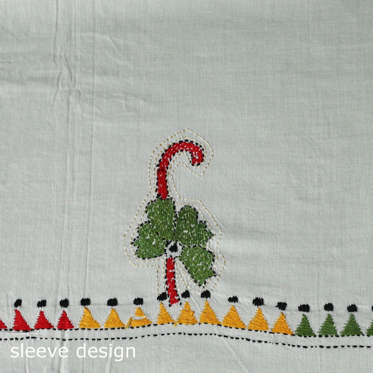 Bengal nakshi kantha hand embroidered cotton unstitched