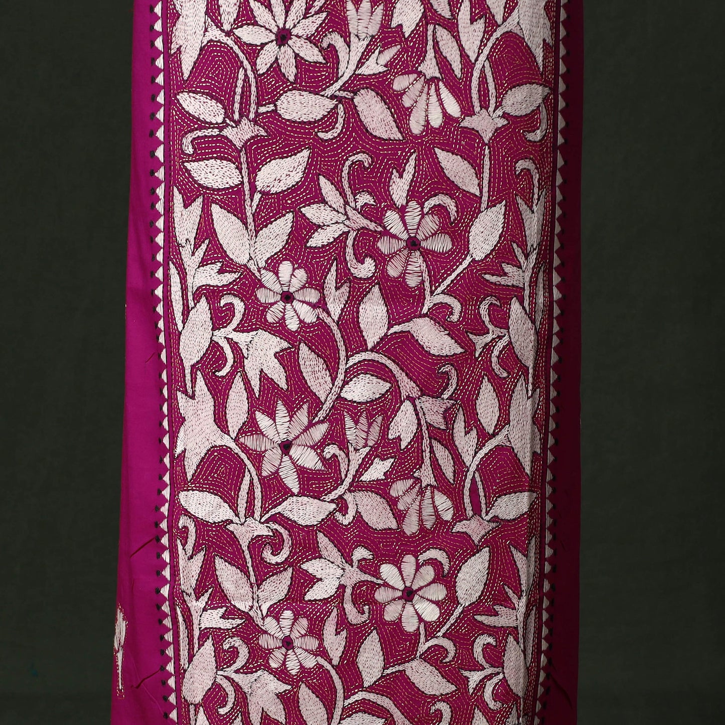 Bengal nakshi kantha hand embroidered cotton unstitched