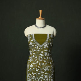 Bengal nakshi kantha hand embroidered cotton unstitched