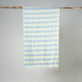 Bengal weaving handloom cotton stole with tassels 61