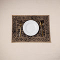 Black - natural dyed pedana kalamkari cotton table mat 10
