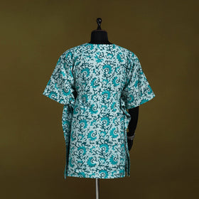 Hand batik cotton medium kaftan 51 - handcrafted