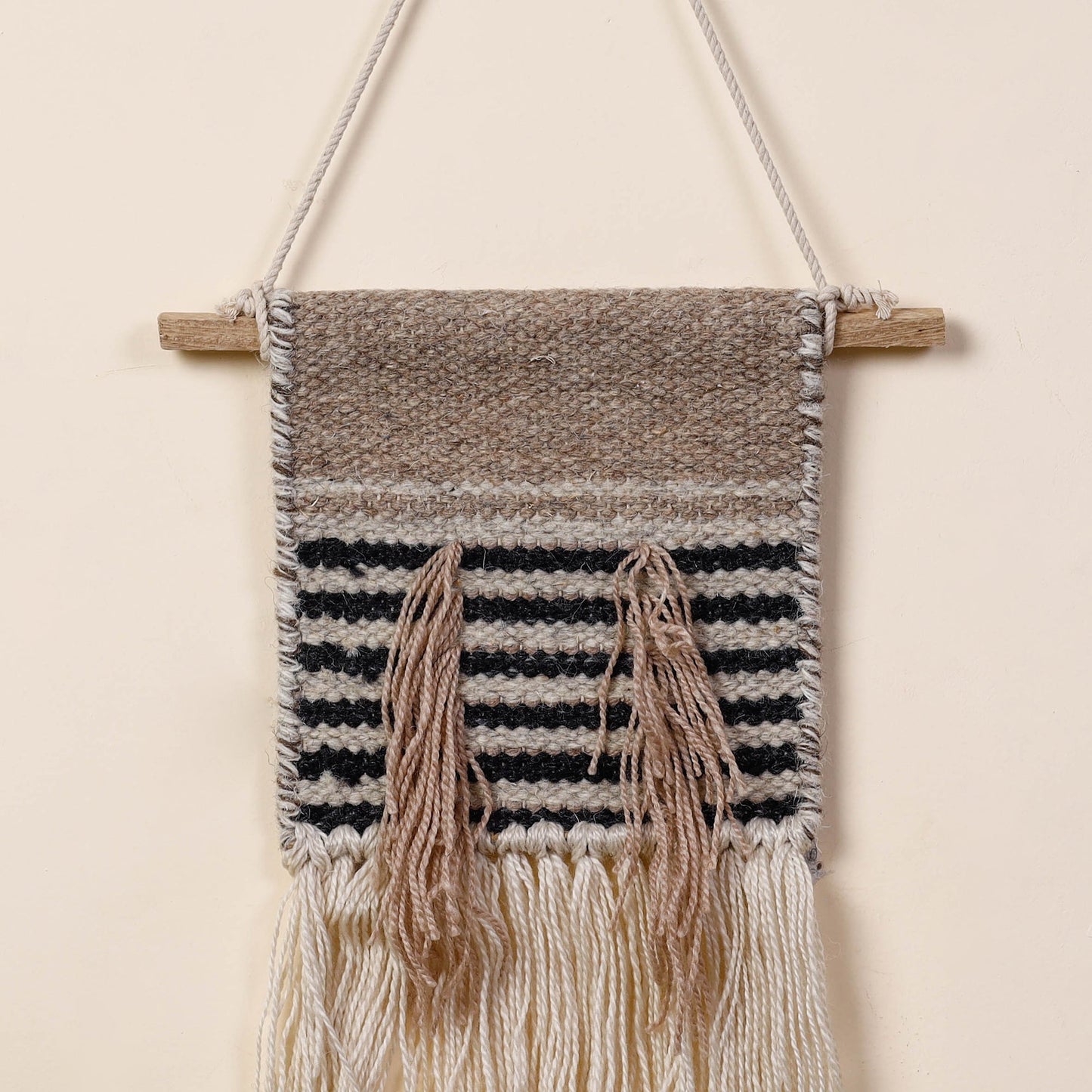  Geometric Hand Woven Wool Wall Hanging 