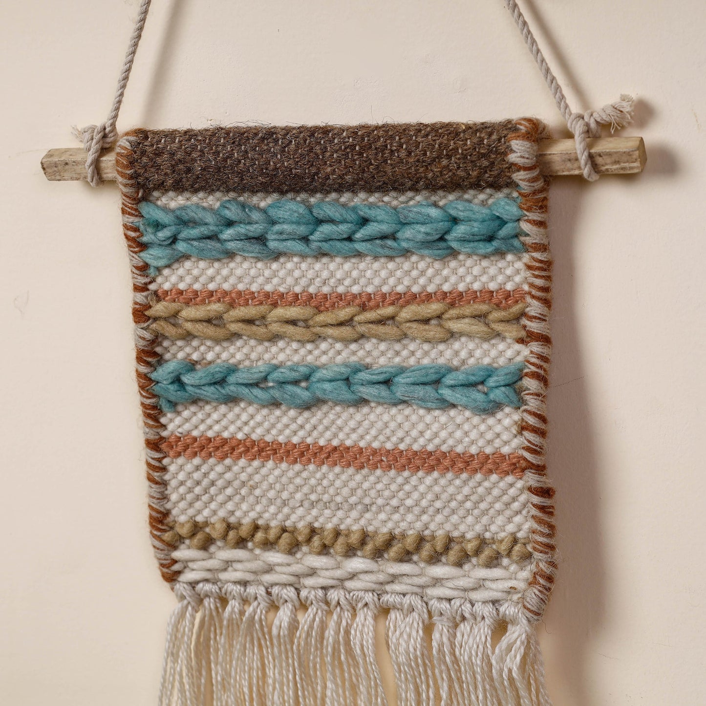  Geometric Hand Woven Wool Wall Hanging 