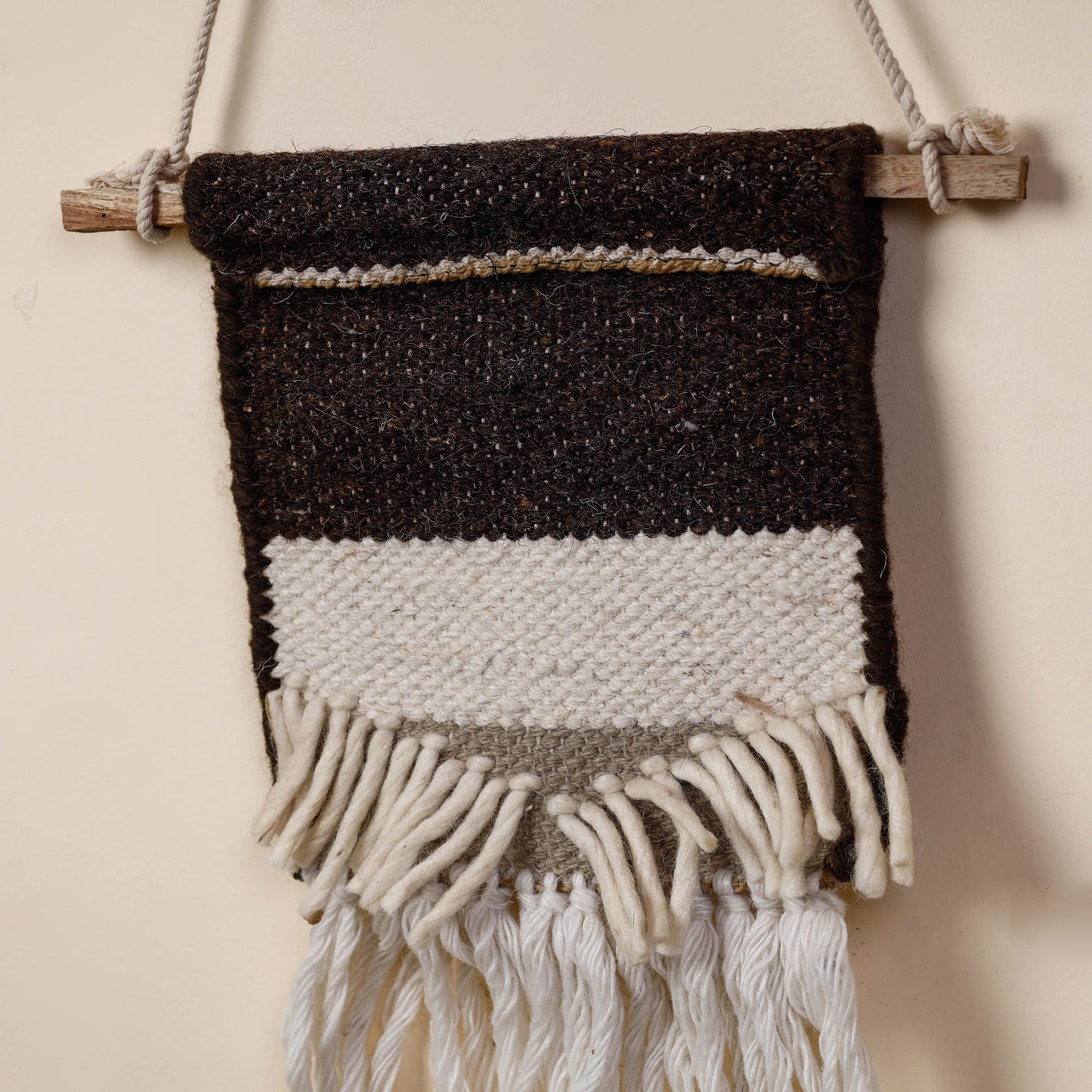  Geometric Hand Woven Wool Wall Hanging 