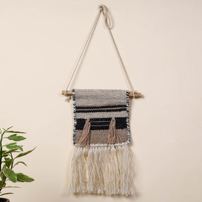  Geometric Hand Woven Wool Wall Hanging 