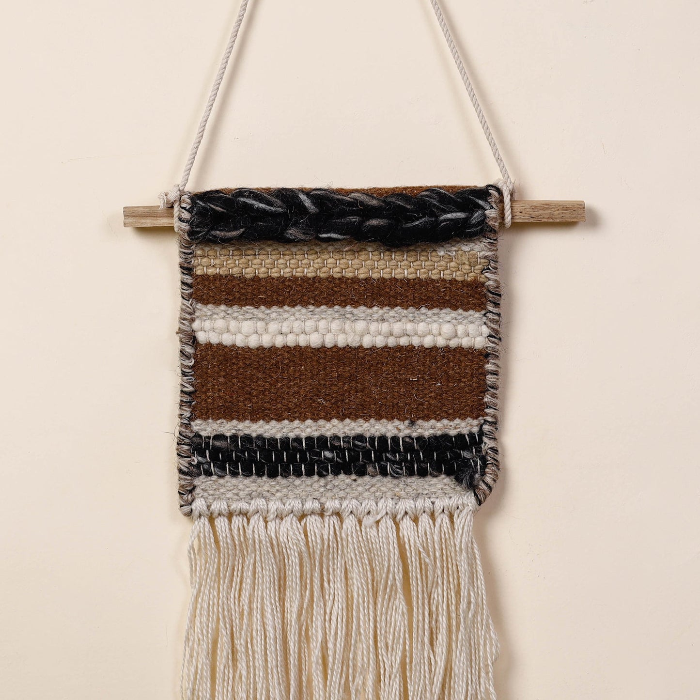  Geometric Hand Woven Wool Wall Hanging 