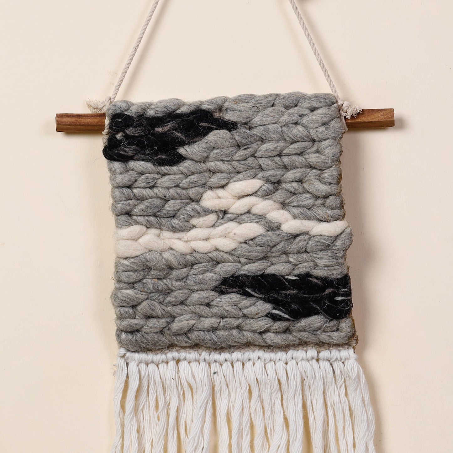  Geometric Hand Woven Wool Wall Hanging 