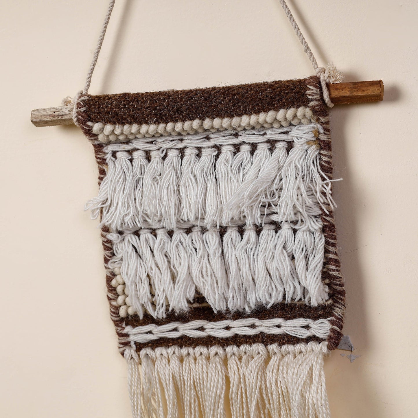  Geometric Hand Woven Wool Wall Hanging 