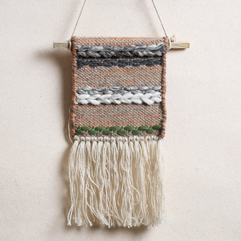  Geometric Hand Woven Wool Wall Hanging 