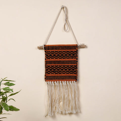  Geometric Hand Woven Wool Wall Hanging 