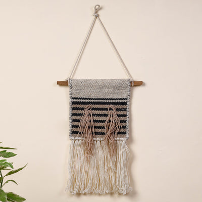  Geometric Hand Woven Wool Wall Hanging 