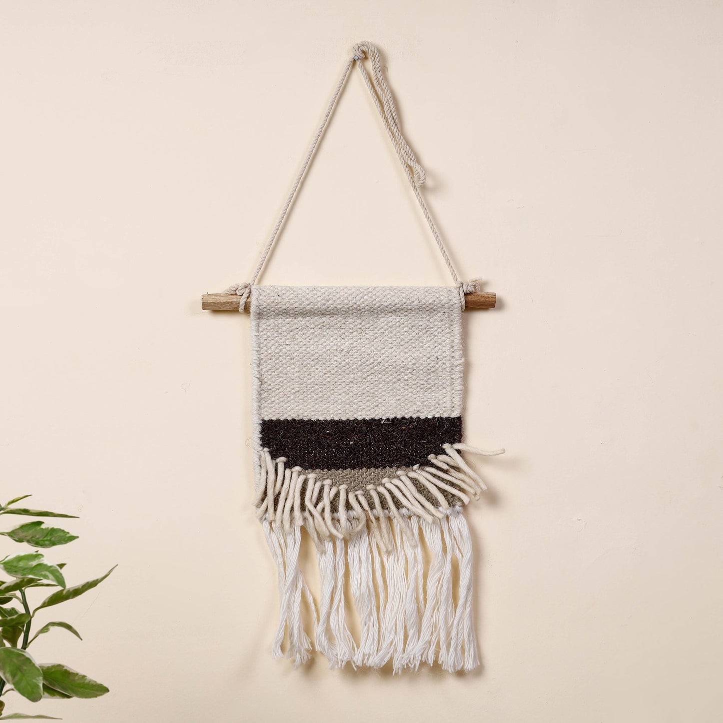  Geometric Hand Woven Wool Wall Hanging 