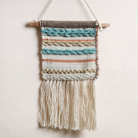  Geometric Hand Woven Wool Wall Hanging 