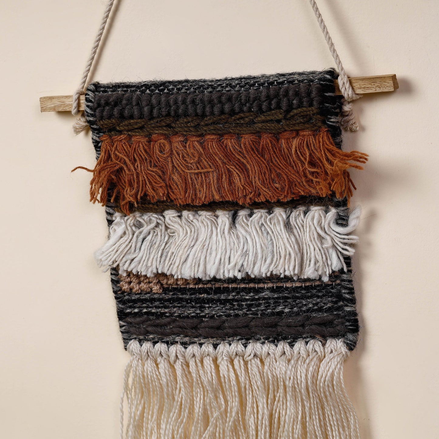  Geometric Hand Woven Wool Wall Hanging 