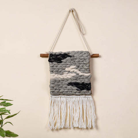  Geometric Hand Woven Wool Wall Hanging 