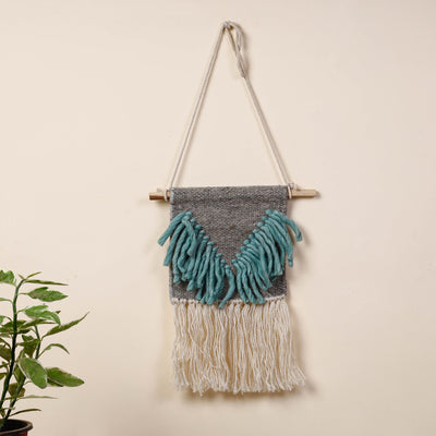  Geometric Hand Woven Wool Wall Hanging 