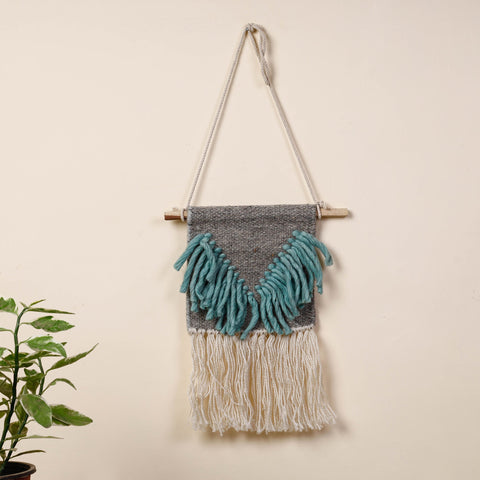  Geometric Hand Woven Wool Wall Hanging 