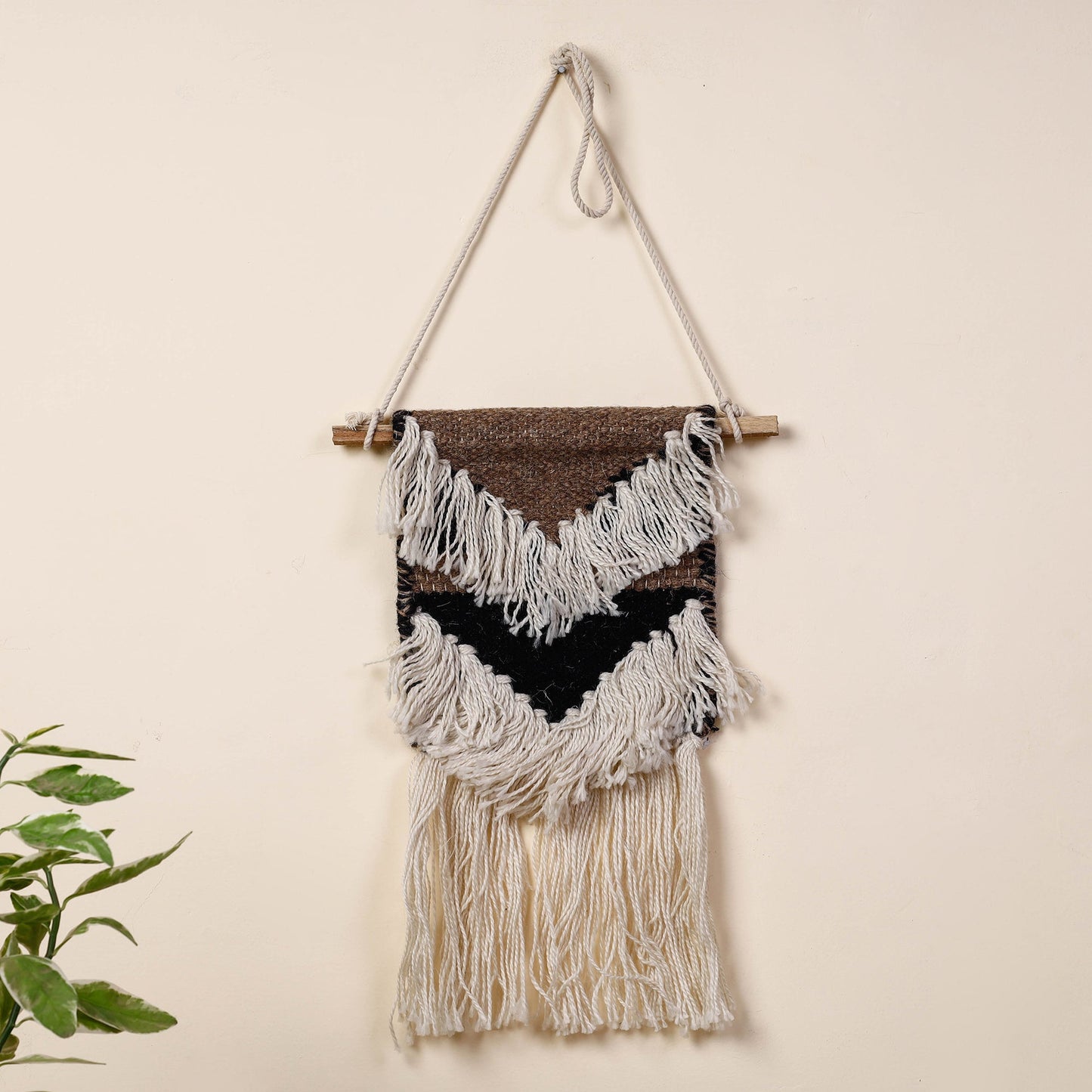  Geometric Hand Woven Wool Wall Hanging 