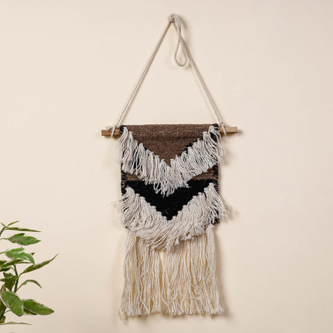  Geometric Hand Woven Wool Wall Hanging 