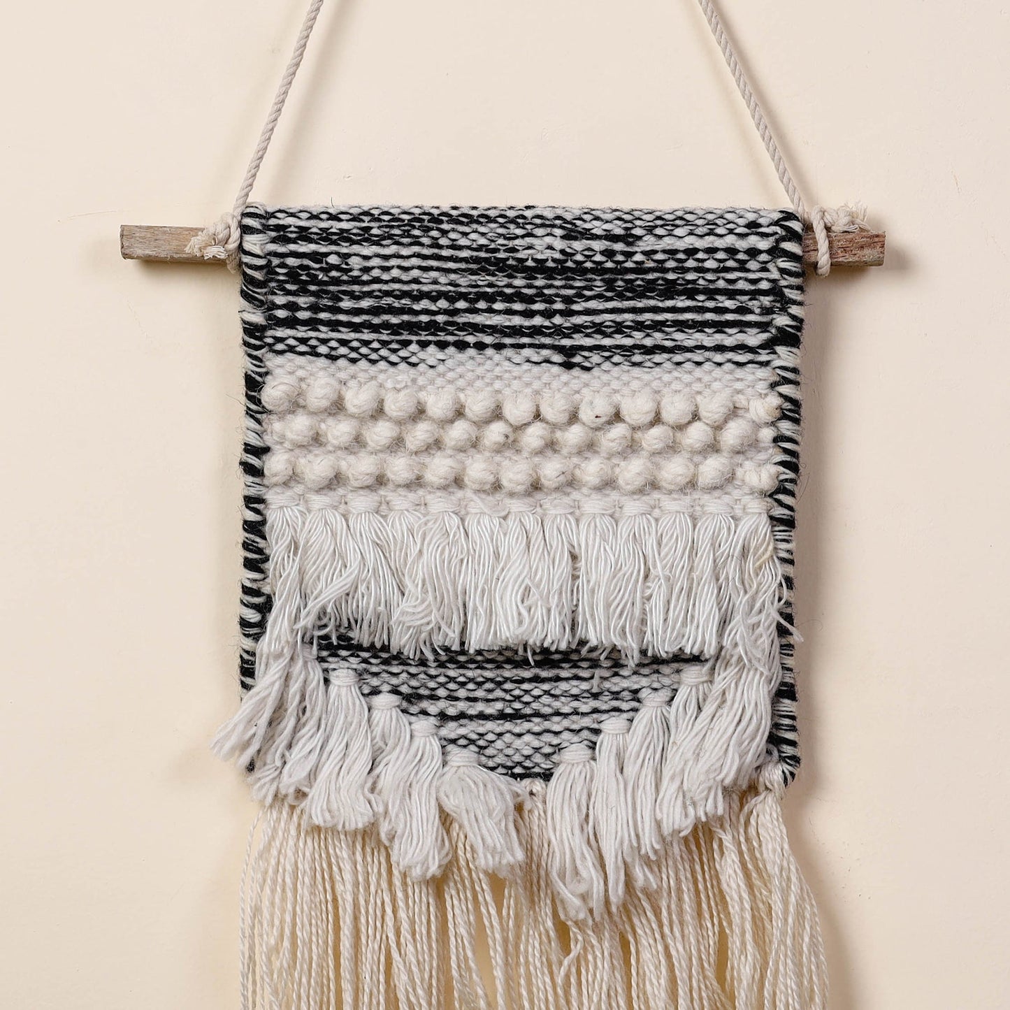  Geometric Hand Woven Wool Wall Hanging 