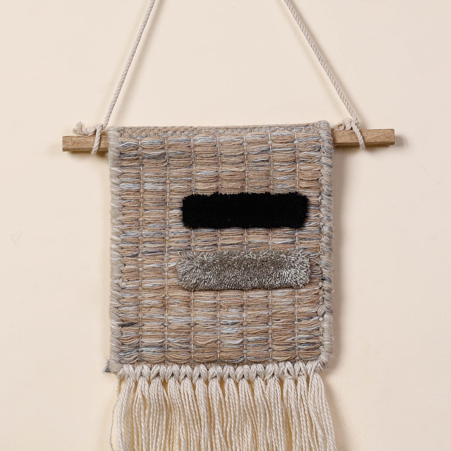  Geometric Hand Woven Wool Wall Hanging 