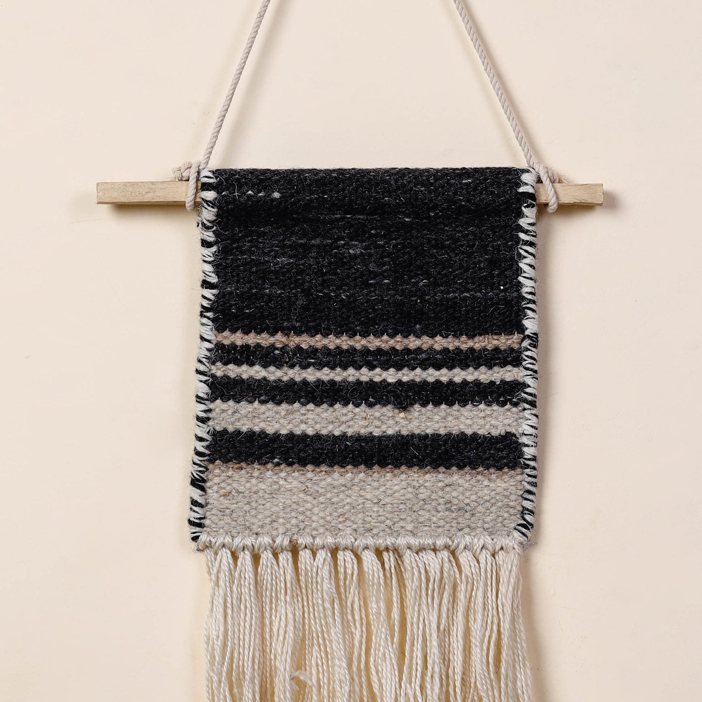  Geometric Hand Woven Wool Wall Hanging 
