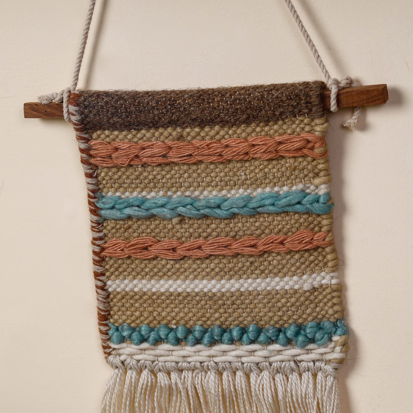  Geometric Hand Woven Wool Wall Hanging 