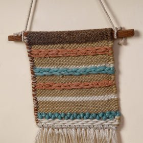  Geometric Hand Woven Wool Wall Hanging 