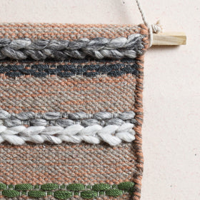  Geometric Hand Woven Wool Wall Hanging 