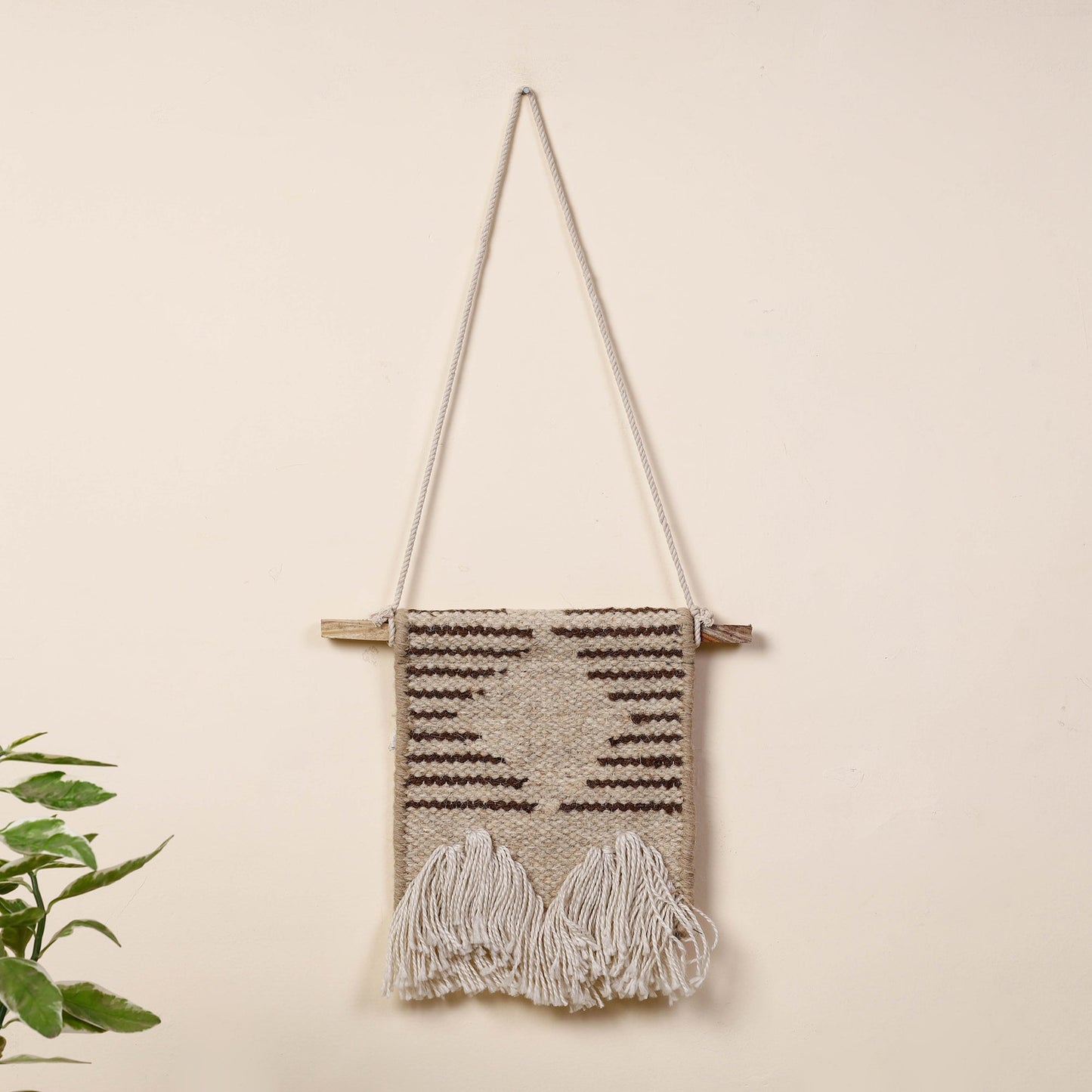  Geometric Hand Woven Wool Wall Hanging 