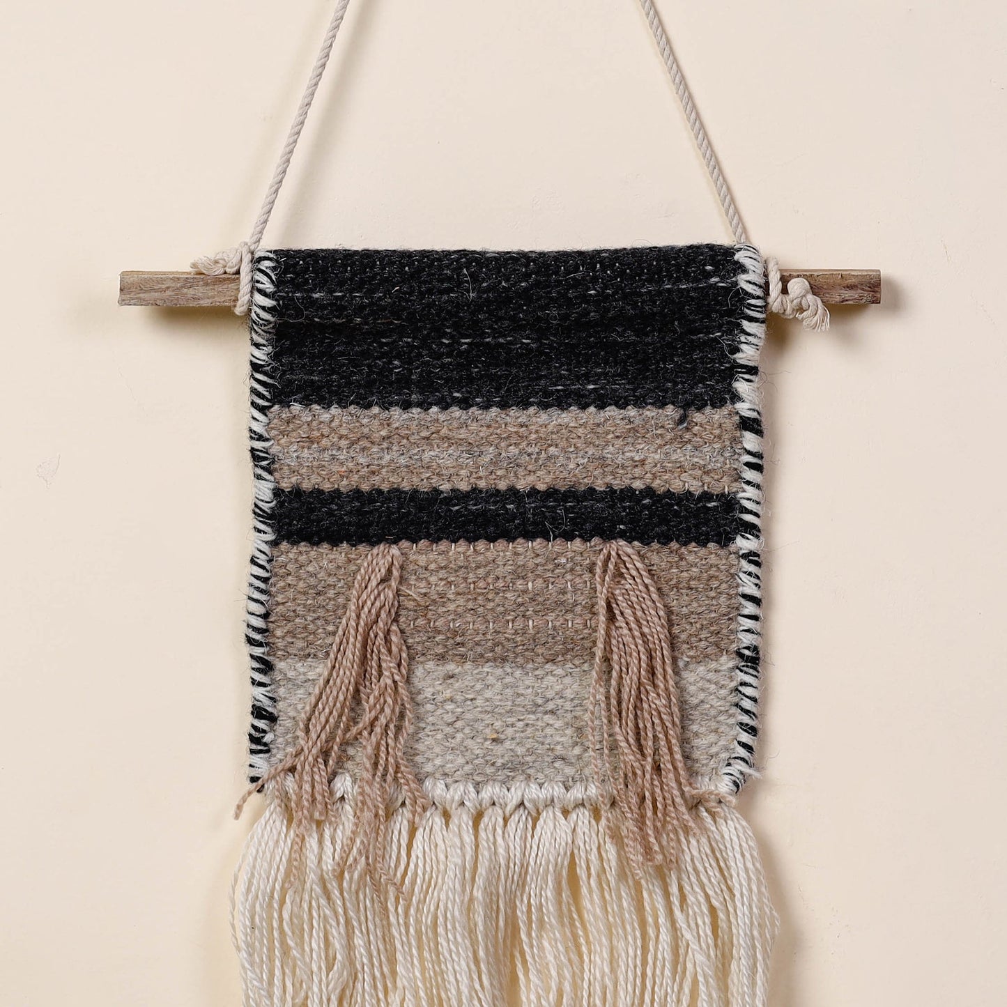  Geometric Hand Woven Wool Wall Hanging 
