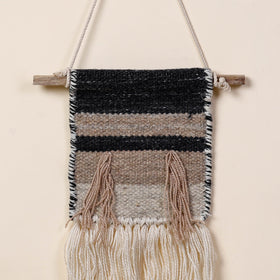  Geometric Hand Woven Wool Wall Hanging 