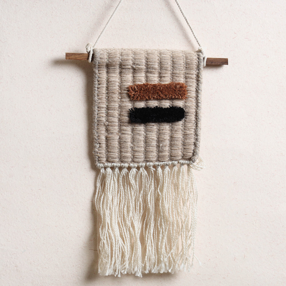  Geometric Hand Woven Wool Wall Hanging 