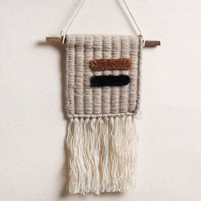  Geometric Hand Woven Wool Wall Hanging 