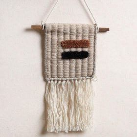  Geometric Hand Woven Wool Wall Hanging 