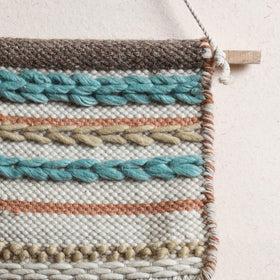  Geometric Hand Woven Wool Wall Hanging 