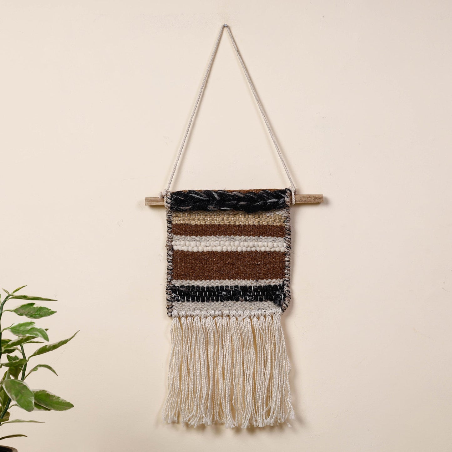  Geometric Hand Woven Wool Wall Hanging 