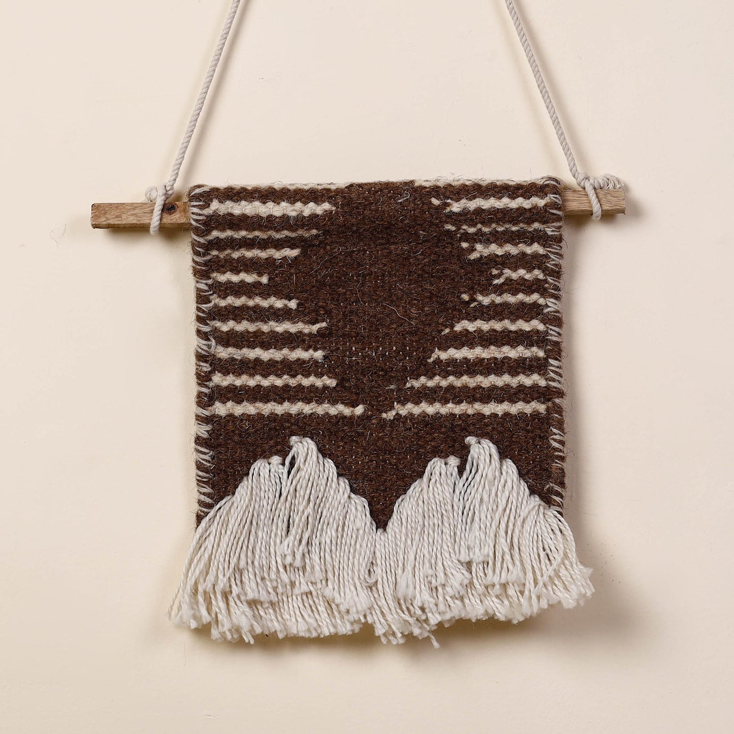  Geometric Hand Woven Wool Wall Hanging 
