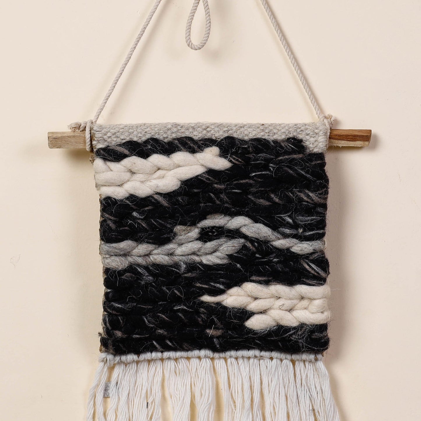  Geometric Hand Woven Wool Wall Hanging 
