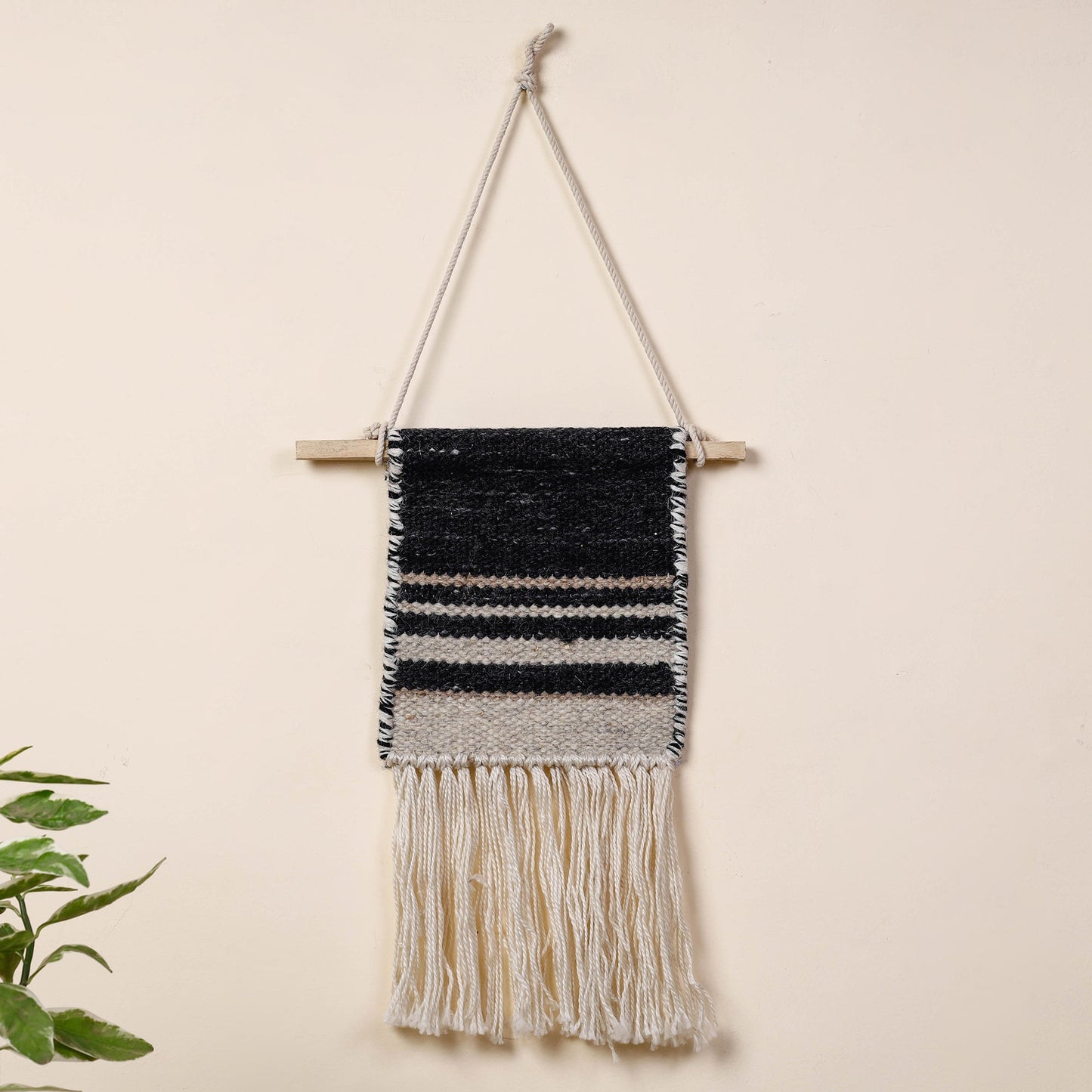  Geometric Hand Woven Wool Wall Hanging 