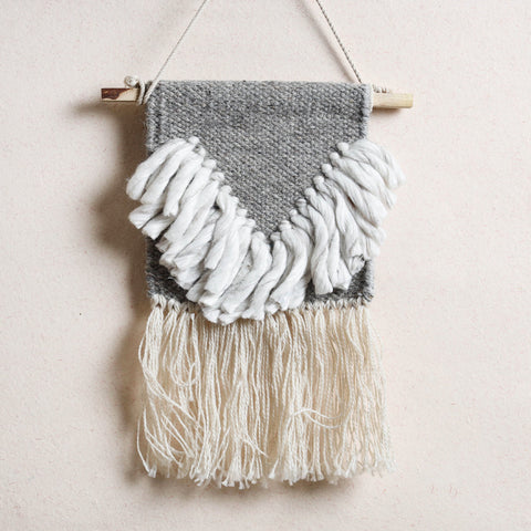  Geometric Hand Woven Wool Wall Hanging 