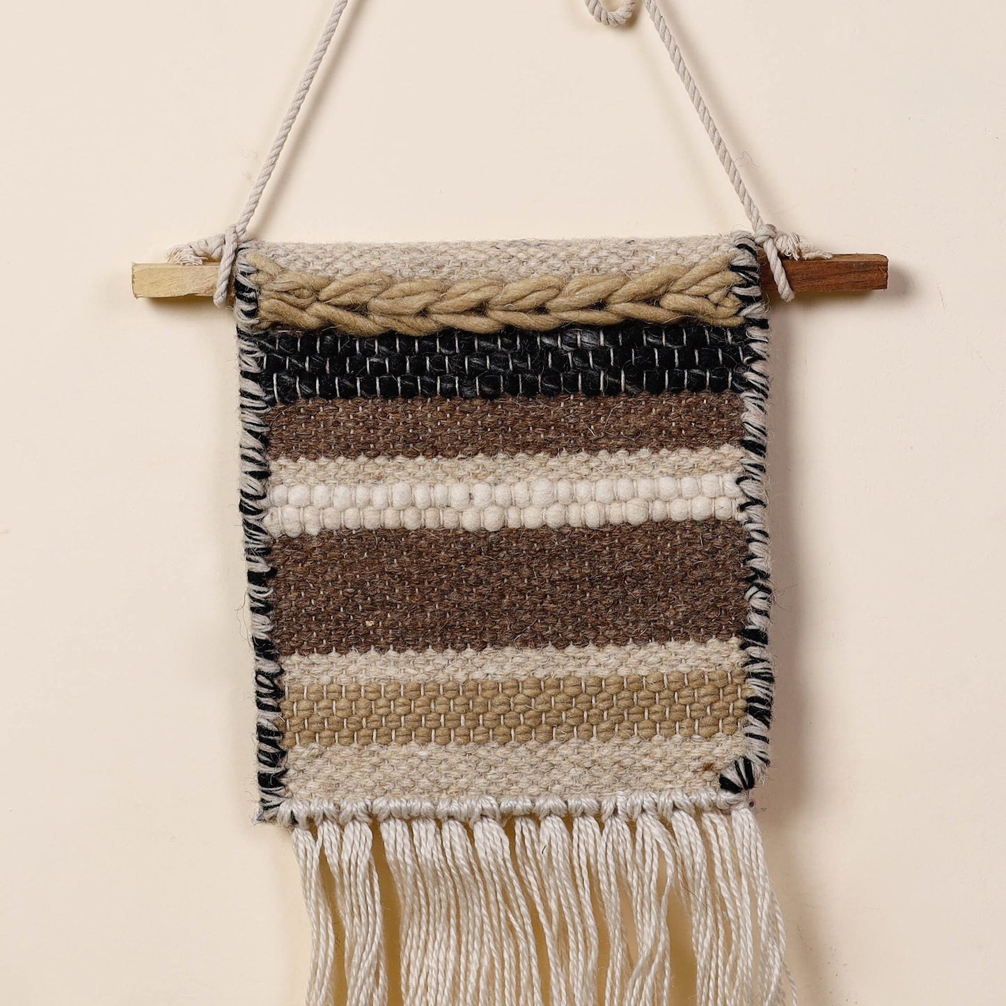  Geometric Hand Woven Wool Wall Hanging 