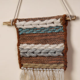 Geometric Hand Woven Wool Wall Hanging 