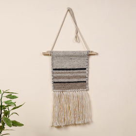  Geometric Hand Woven Wool Wall Hanging 