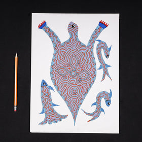  Bhil Pithora Folk Art Painting by Geeta Bariya 