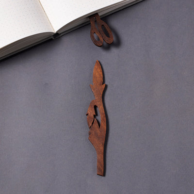 Buy Hand Carved Sheesham Wood Bookmark Online in India 