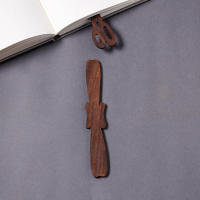 Buy Hand Carved Sheesham Wood Bookmark Online in India 