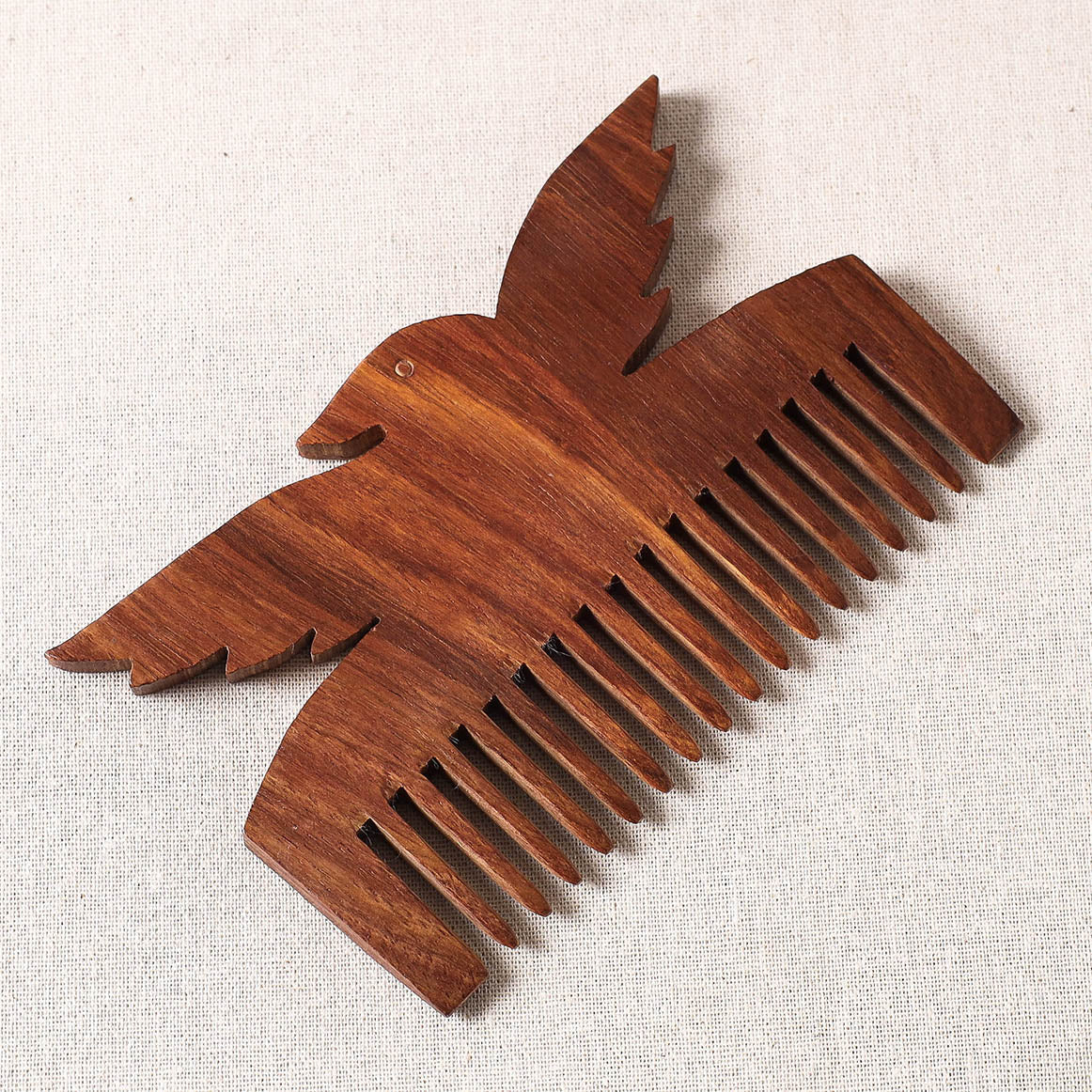  Bijnor Hand Carved Sheesham Wood Comb (Medium) 
