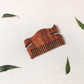  Bijnor Hand Carved Sheesham Wood Comb (Medium) 